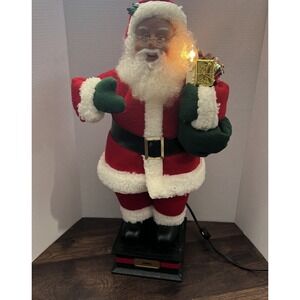 Animated 24" Tall Musical Santa Clause Christmas Family Holiday VTG Lighted